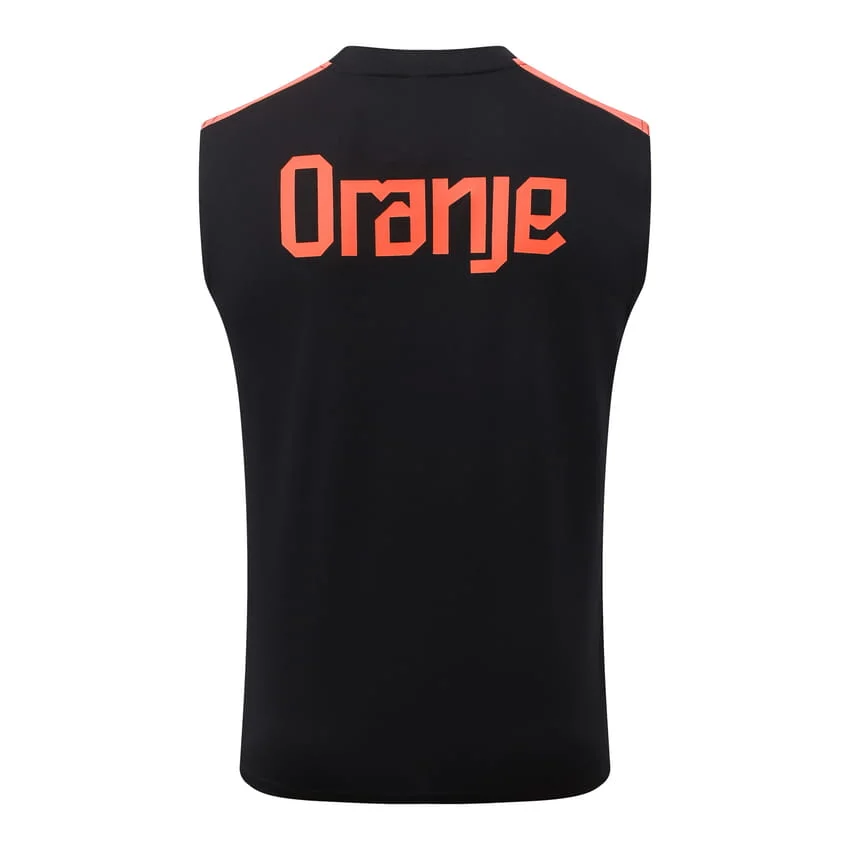 Debardeur Short Pays Bas 2026 2027 Noir Orange