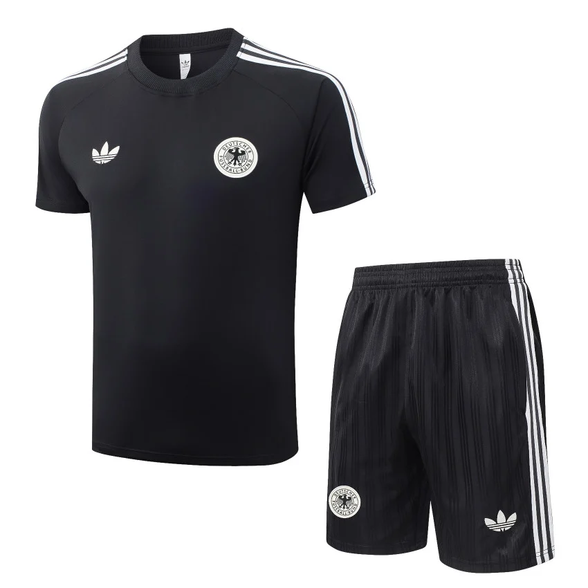 Ensemble Maillot Short Allemagne 2026 2027 Noir Blanc
