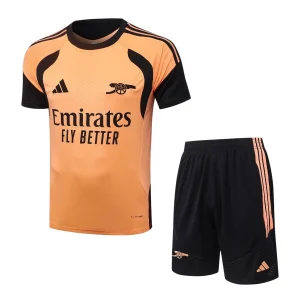 Ensemble Maillot Short Arsenal 2026 2027 Noir Orange (1)