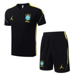 Ensemble Maillot Short Bresil 2026 2027 Noir Jaune