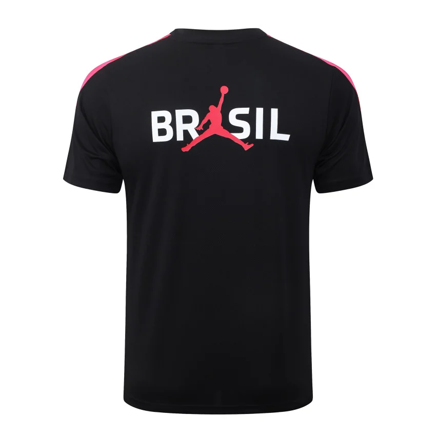 Ensemble Maillot Short Bresil 2026 2027 Noir Rouge
