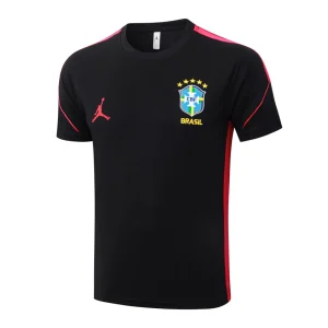 Ensemble Maillot Short Bresil 2026 2027 Noir Rouge