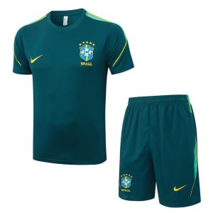 Ensemble Maillot Short Bresil 2026 2027 Vert Foncé