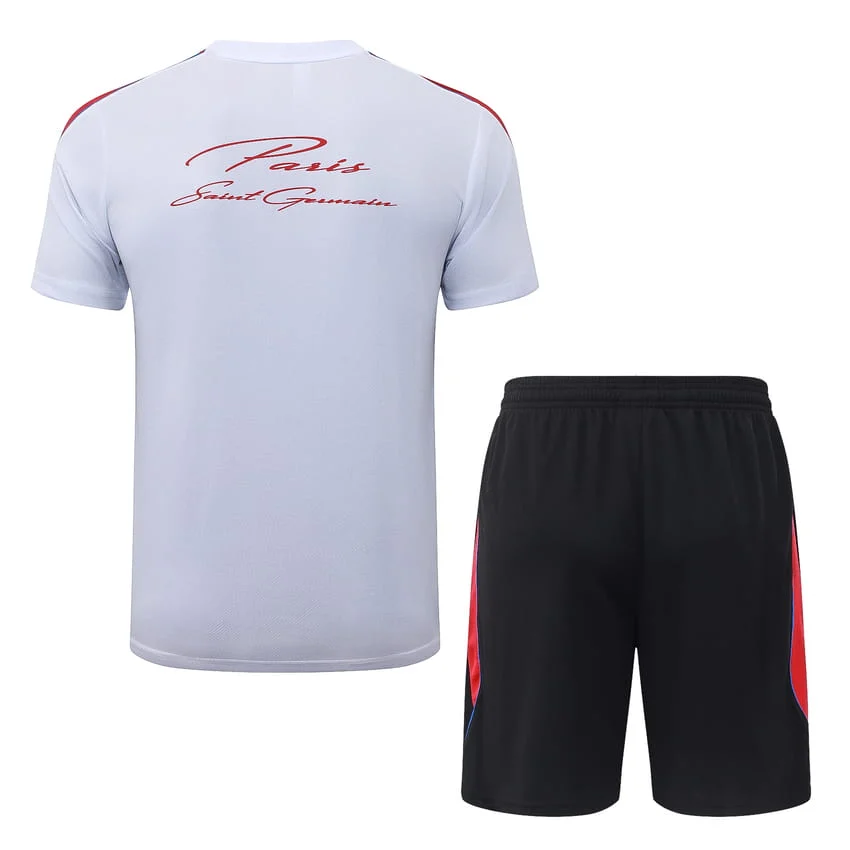 Ensemble Maillot Short PSG 2026 2027 Blanc Rouge