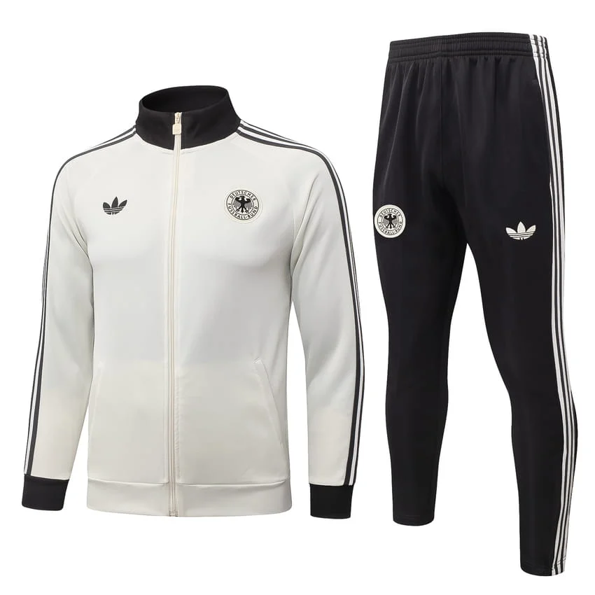 Survetement Allemagne Veste 2026 2027 Blanc Cassé