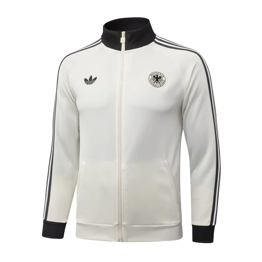 Survetement Allemagne Veste 2026 2027 Blanc Cassé