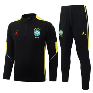 Survetement Bresil Training 2026 2027 Noir Jaune