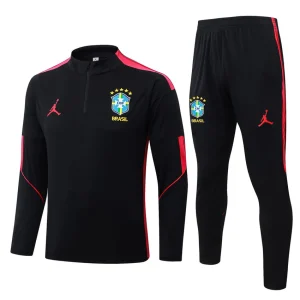Survetement Bresil Training 2026 2027 Noir Rouge
