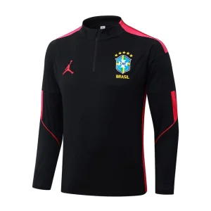 Survetement Bresil Training 2026 2027 Noir Rouge