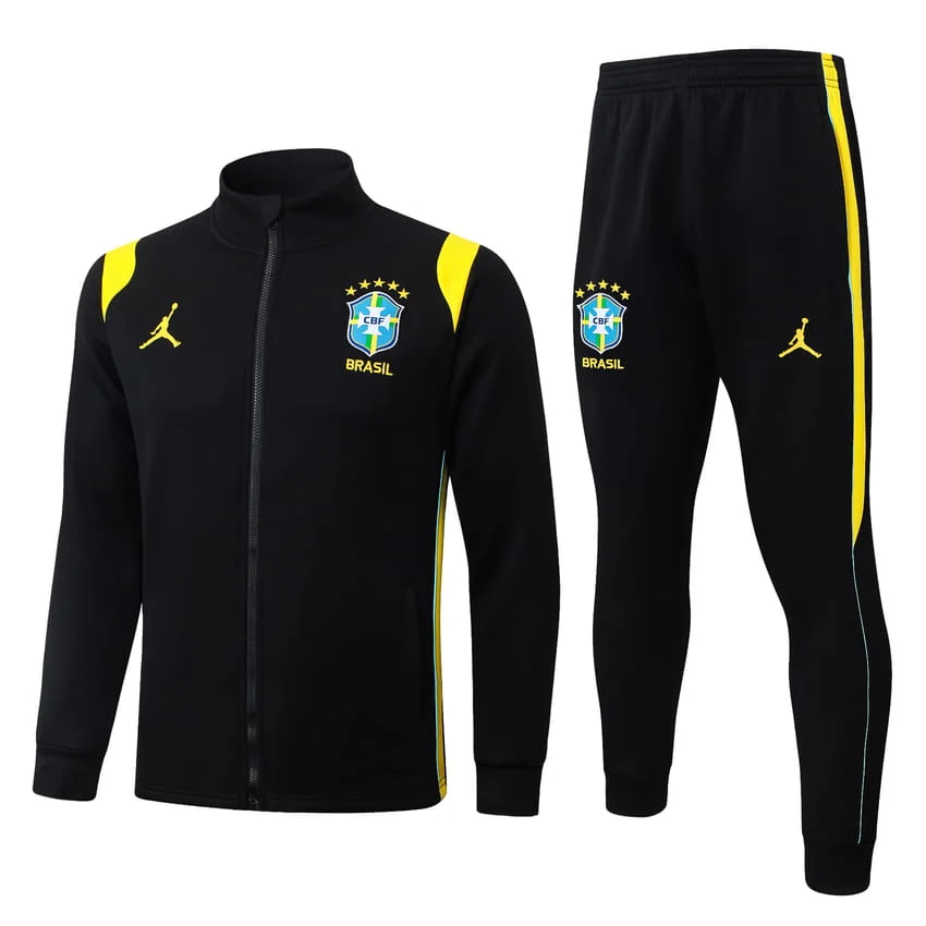 Survetement Bresil Veste 2026 2027 Noir Jaune