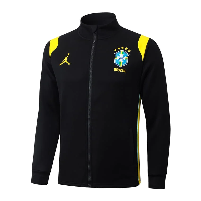 Survetement Bresil Veste 2026 2027 Noir Jaune