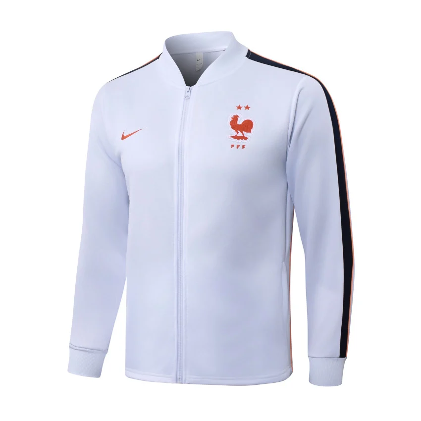Survetement Equipe de France Veste 2026 2027 Blanc Bleu