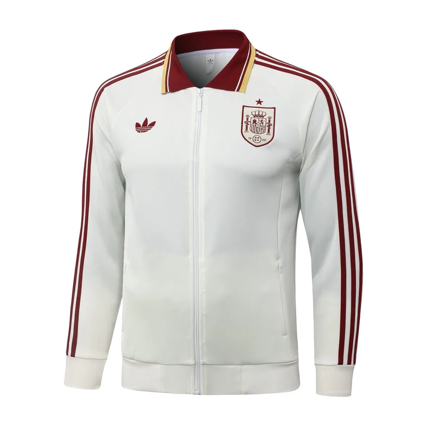 Survetement Espagne Veste 2026 2027 Blanc Rouge
