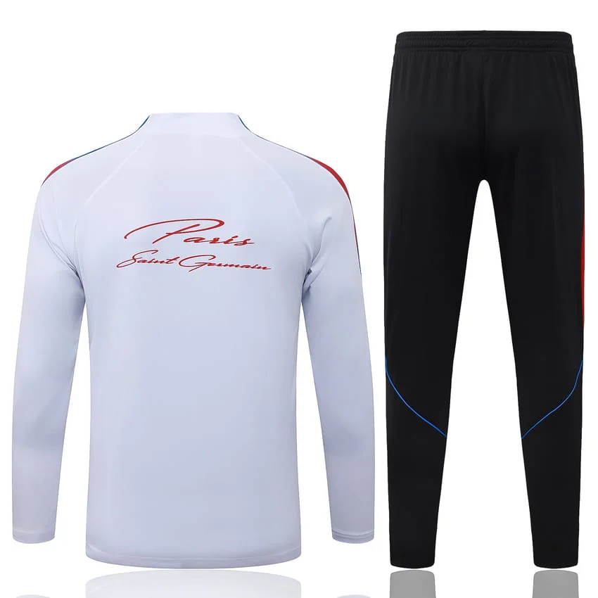 Survetement PSG Training 2026 2027 Blanc Rouge