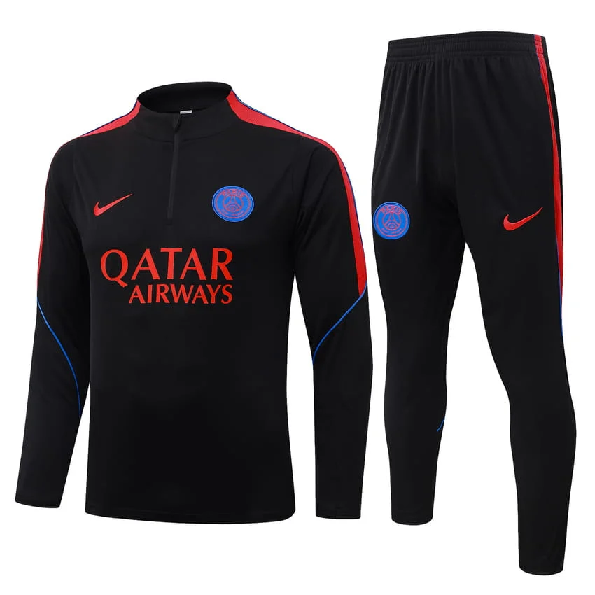 Survetement PSG Training 2026 2027 Noir Rouge