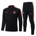 Survetement Pays Bas Training 2026 2027 Noir Orange