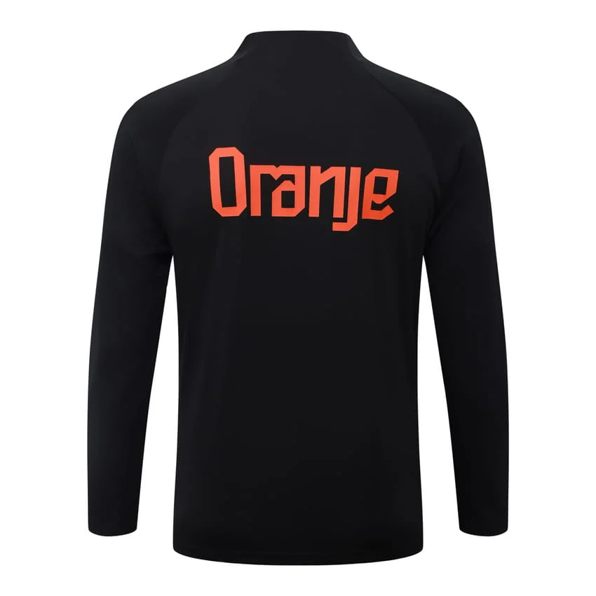 Survetement Pays Bas Training 2026 2027 Noir Orange