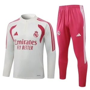 Survetement Real Madrid Training 2026 2027 Beige Rouge