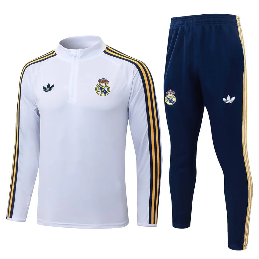 Survetement Real Madrid Veste 2026 2027 Blanc Clair