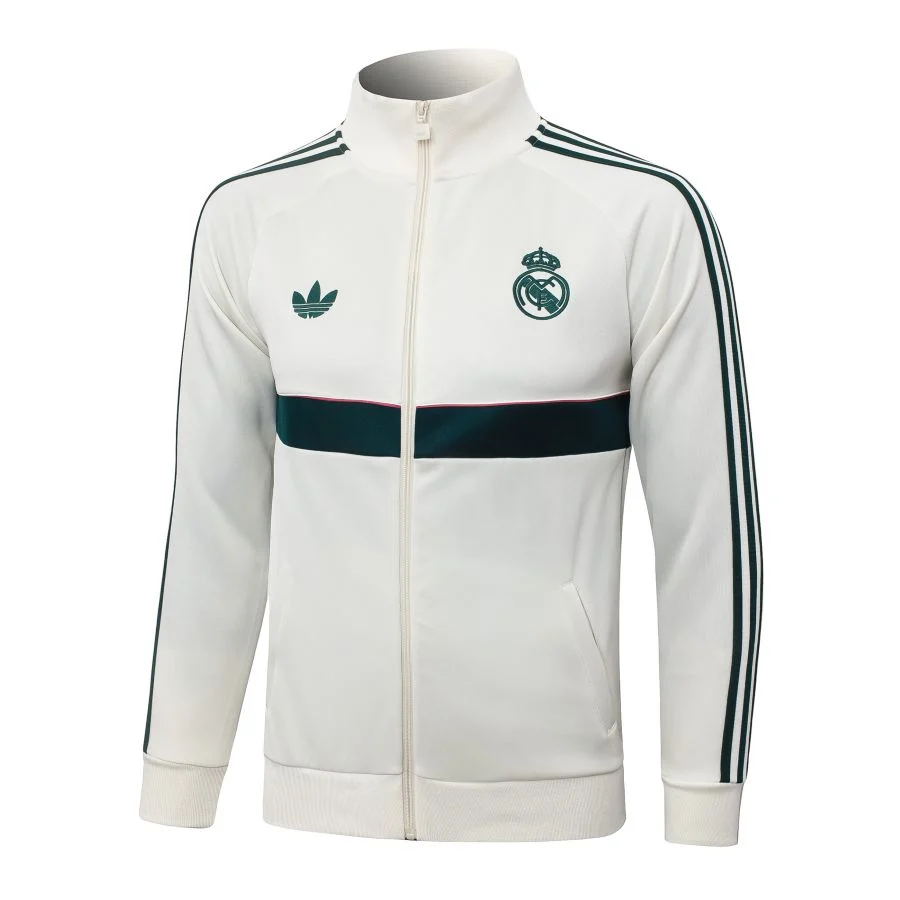 Survetement Real Madrid Veste 2026 2027 Blanc Vert (4)